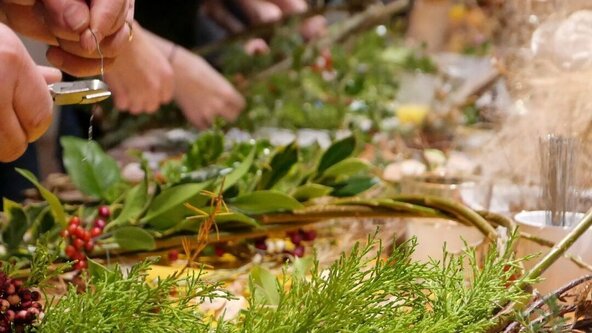 Restorative somatics and wreath making